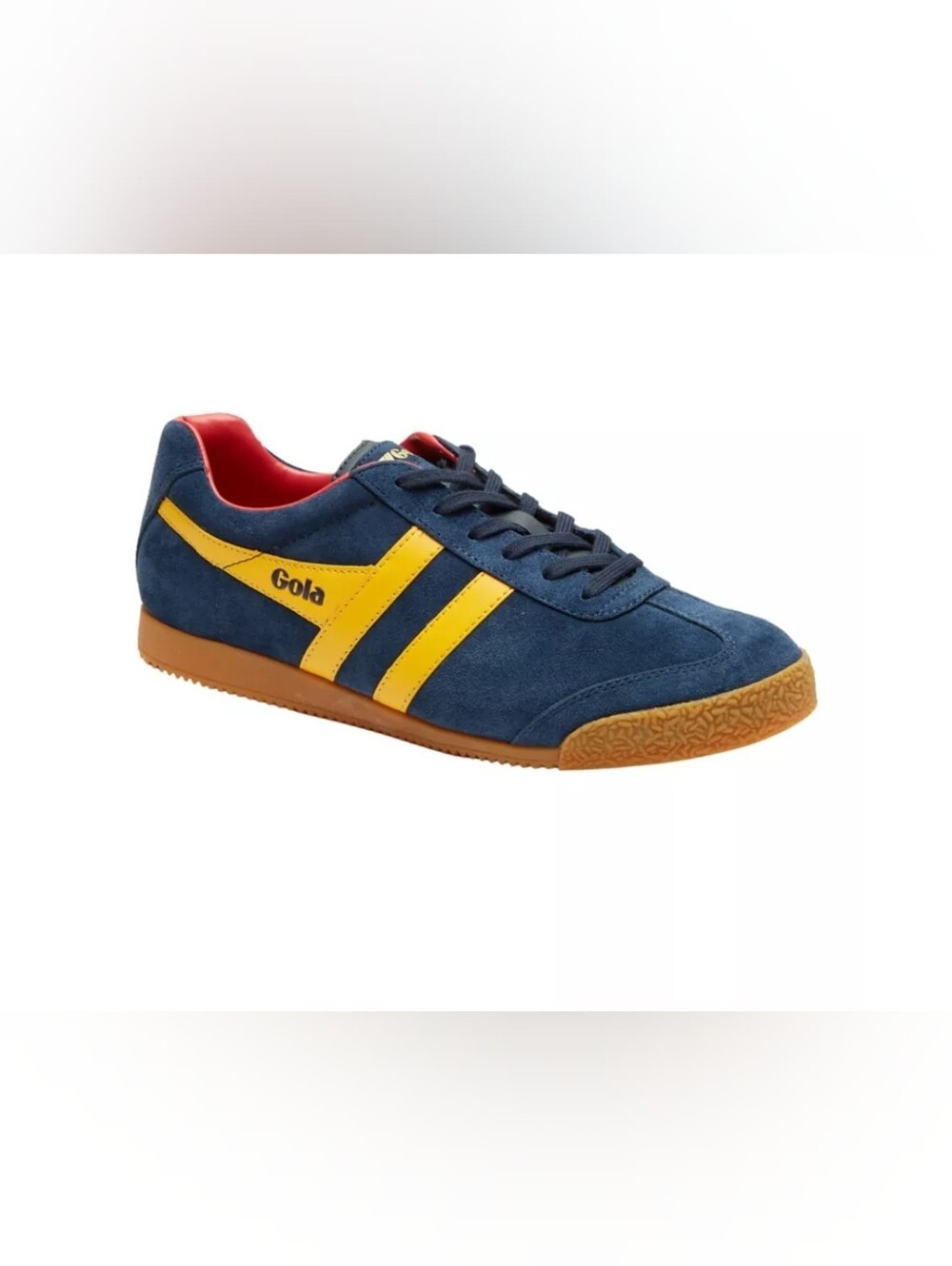 Gola Men's Navy Suede Sneakers with Yellow Accents Sz 11